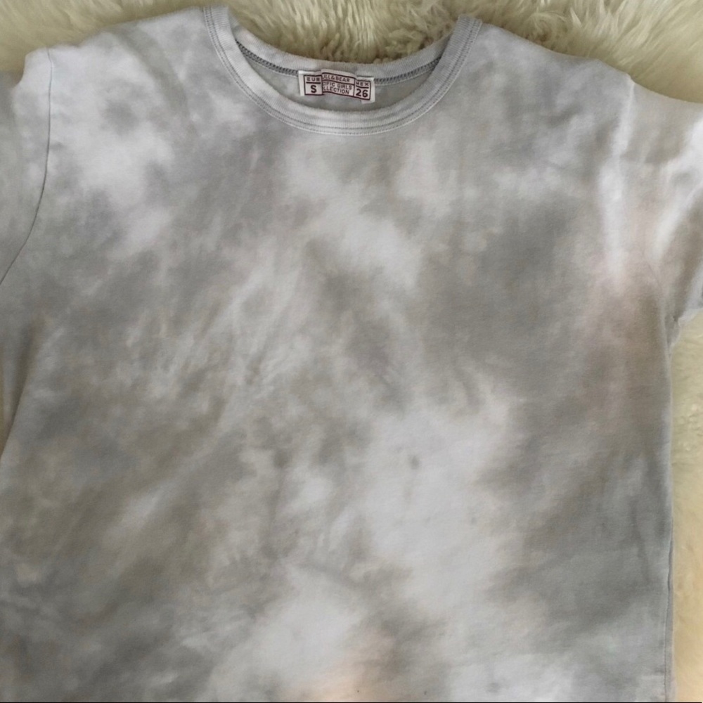 Grey and White Tie-Die T-Shirt